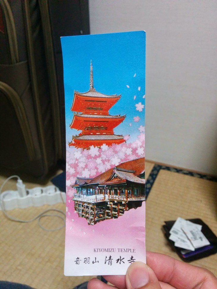 Kiyomizudera Entrance Ticket